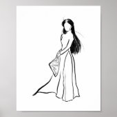 Vietnamese Ao Dai Vrouw met Pet Poster (Voorkant)