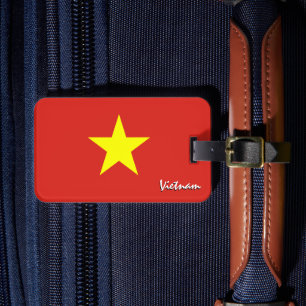 Vietnamese Bagagelabels, patriottische Vietnamese  Bagagelabel