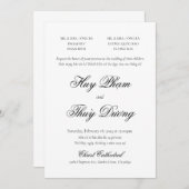 Vietnamese bilaterale uitnodiging in klassieke vor (Voorkant / Achterkant)