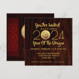 Vietnamese bronzen drums Têt draak Nieuwjaar 2024 Save The Date