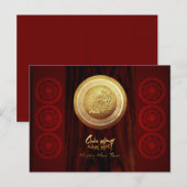 Vietnamese Bronzen Drums Têt Dragon Nieuwjaar 2024 Uitnodiging Briefkaart (Voorkant / Achterkant)