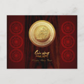 Vietnamese Bronzen Drums Têt Dragon Nieuwjaar 2024 Uitnodiging Briefkaart (Voorkant)