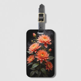 Vietnamese Chrysanthemum op de Maan Bagagelabel