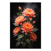 Vietnamese Chrysanthemum op de Maan Foto Afdruk (Voorkant)