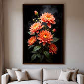 Vietnamese Chrysanthemum op de Maan Perfect Poster