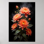 Vietnamese chrysanthemum op de maan poster (Voorkant)