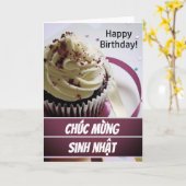 Vietnamese Chúc mừng sinh nhật Vietnam Verjaardag Kaart (Gele Bloem)