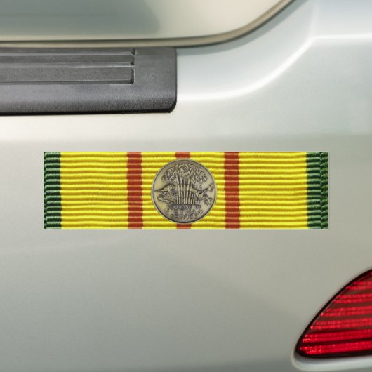 Vietnamese dienst met medaillebumper bumpersticker (Op auto)