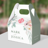 Vietnamese Double Happiness Pioenenbruiloft Bedankdoosjes