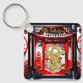 Vietnamese draak Nieuwjaar Origami Monogram SqK Sleutelhanger (Voorkant)