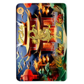 Vietnamese Dragon Nieuwjaar 2024 Tempel FlexM Magneet (Verticaal)