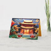 Vietnamese Dragon Nieuwjaar 2024 Temple GC Bedankkaart (Achterkant)