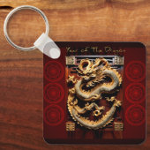 Vietnamese Drums Têt Dragon Nieuwjaar Monogram SqK Sleutelhanger (Voorkant)