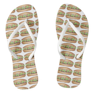 Vietnamese Food Banh Bahn Mi Sandwich Foodie Print Teenslippers