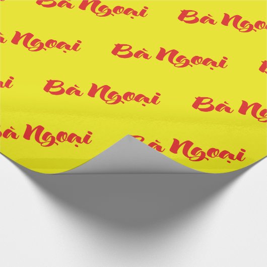 Vietnamese (grootmoeder van moederszijde) Oma - Bà Cadeaupapier (Hoek)