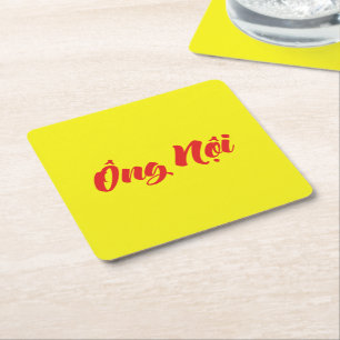 Vietnamese (grootvaderlijke zijde) Opa - Ông Nội Kartonnen Onderzetters