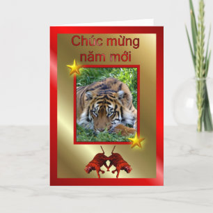 VIETNAMESE HAPPY NIEUW JAAR - GESCHREVEN IN VIETNA FEESTDAGEN KAART