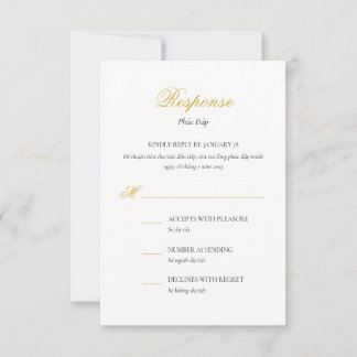 Vietnamese Kaart voor tweetalige respons in script