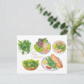 Vietnamese kant maakt groenten mogelijk briefkaart (Staand voorkant)