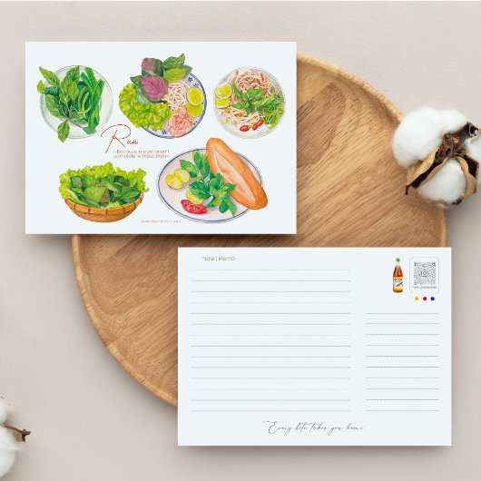 Vietnamese kant maakt groenten mogelijk briefkaart