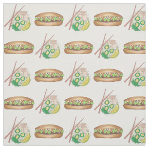 Vietnamese kippen Pho Pork Banh Mi Sandwich Stof