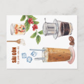 Vietnamese koffie-Briefkaart Briefkaart (Voorkant)