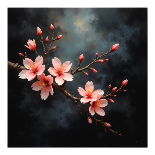 Vietnamese Kunst van Perzikbloesem Foto Afdruk (Voorkant)
