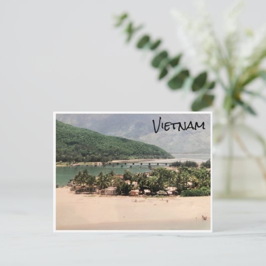 Vietnamese kustdorpen briefkaart (Staand voorkant)