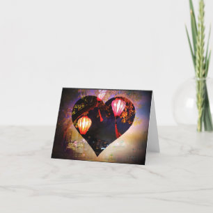 Vietnamese lantaarn Folded Notecard Bedankkaart