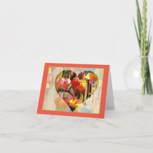 Vietnamese lantaarn Folded Notecard Bedankkaart