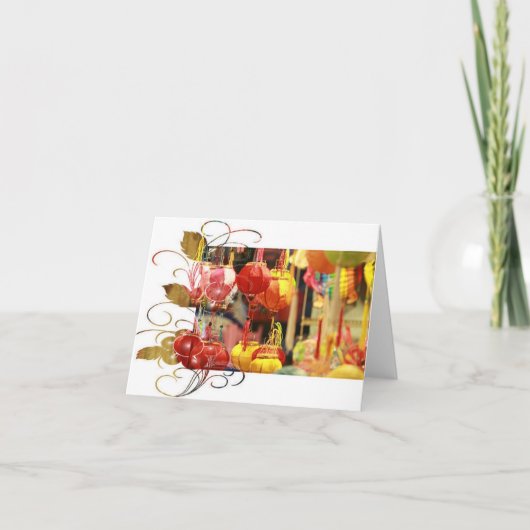 Vietnamese lantern Notecard Bedankkaart (Voorkant)