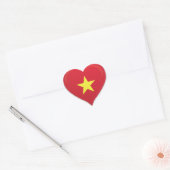 Vietnamese liefde vlag trots hart sticker (Envelop)
