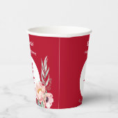 Vietnamese "Longevity" Peony Verjaardag Rood Papieren Bekers (Rechts)