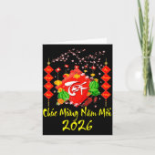 Vietnamese Lunar New Year 2026 Tet Viet Chuc Mung  Kaart (Voorkant)