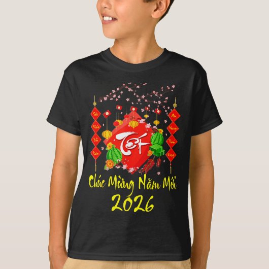 Vietnamese Lunar New Year 2026 Tet Viet Chuc Mung  T-shirt (Voorkant)
