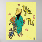 Vietnamese mam Illustration Moederdag Gift Poster (Voorkant)