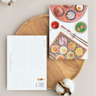 Vietnamese minirijst pannenkoek Briefkaart - BANH 
