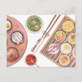 Vietnamese minirijst pannenkoek Briefkaart - BANH  (Voorkant)