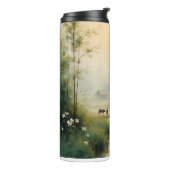 Vietnamese Morning Mist Village Watercolor Art Thermosbeker (Gedraaid links)