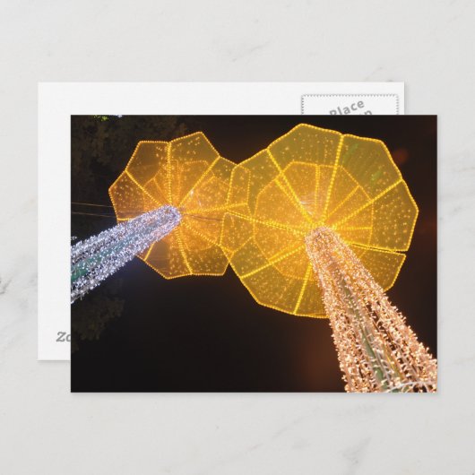 Vietnamese nieuwjaarsstraatverlichting feestdagenkaart (Voorkant / Achterkant)