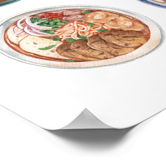 Vietnamese noedels Poster (Hoek)