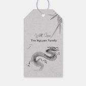 Vietnamese Originele Dragon Jaar 2024 persoonlijke Cadeaulabel (Achterkant)