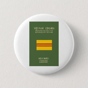 Vietnamese paspoort - vlag van Zuid-Vietnam Ronde Button 5,7 Cm
