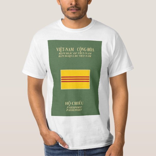 Vietnamese paspoort - vlag van Zuid-Vietnam T-shirt (Voorkant)
