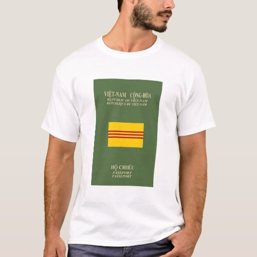 Vietnamese paspoort - vlag van Zuid-Vietnam T-shirt (Voorkant)