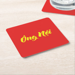 Vietnamese (Paternal) Grootvader - Ông Nội Kartonnen Onderzetters