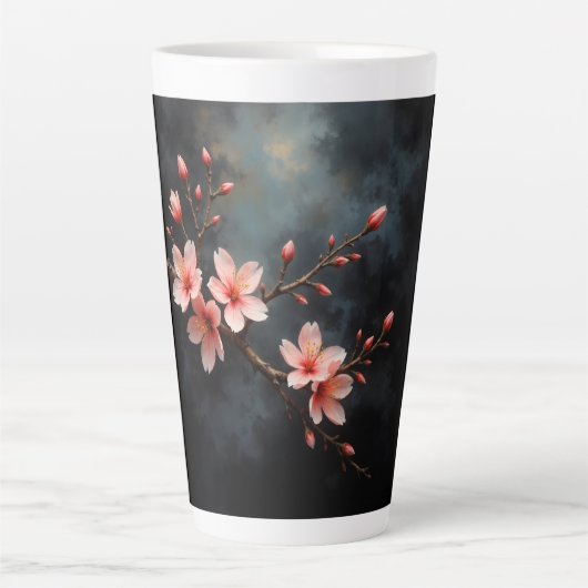 Vietnamese Peach Blossom Art Latte Mok (Voorkant)