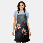 Vietnamese Peach Blossom Art Schort (Gedragen)