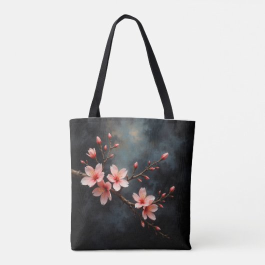 Vietnamese Peach Blossom Art Tote Bag (Achterkant)