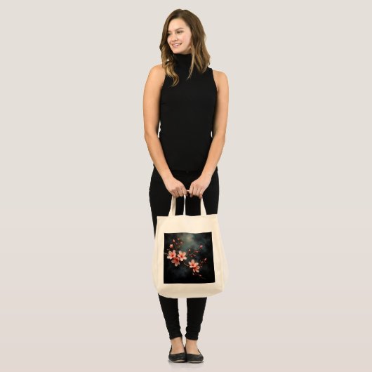 Vietnamese Perzikbloesem Kunst Tote Bag (Voorkant (model))